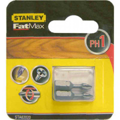 STANLEY Біта посилена TORSION PH1 L=25мм 2шт/уп