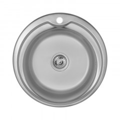 WEZER Мийка кухонна кругла 510 satin 0.8