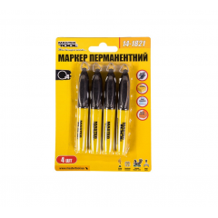 MASTER TOOL Маркер перманентний чорний 4шт/уп