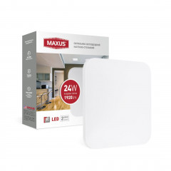 MAXUS Світильник світлодіодний 1-MCL-2441-01-S 24W 4100K квадрат